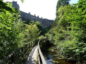 Woodland walk springs canal Skipton castle